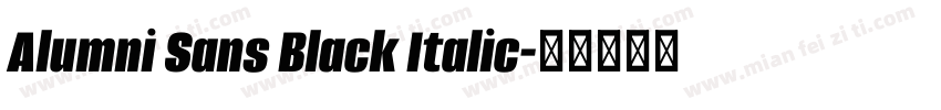 Alumni Sans Black Italic字体转换